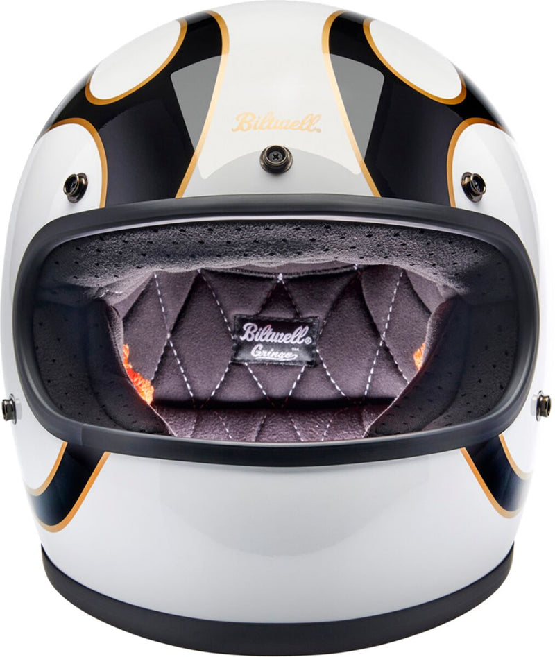 Biltwell Gringo Helmet Black Gold White Full Face Each