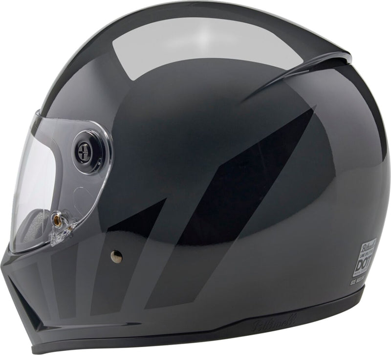Biltwell Lane Splitter 22.06 Helmet Black Gloss Grey Full Face Each