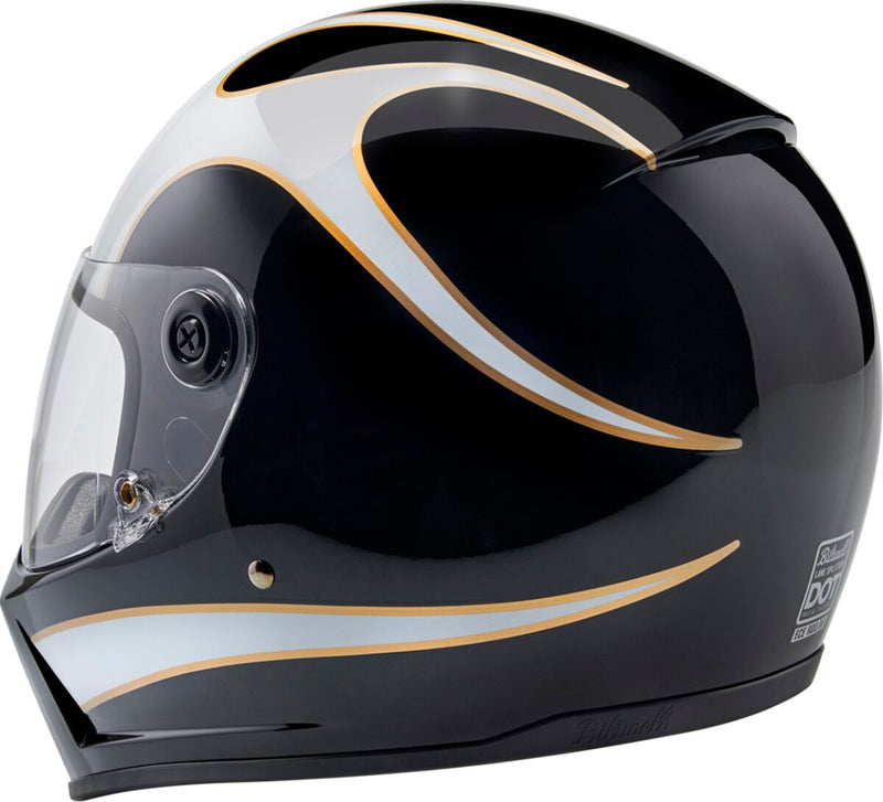 Biltwell Lane Splitter 22.06 Helmet Black Gloss White Full Face Each