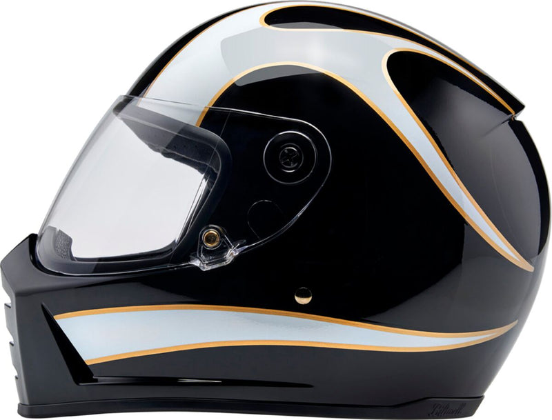 Biltwell Lane Splitter 22.06 Helmet Black Gloss White Full Face Each