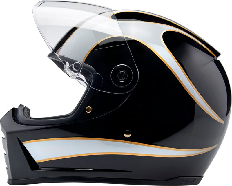 Biltwell Lane Splitter 22.06 Helmet Black Gloss White Full Face Each