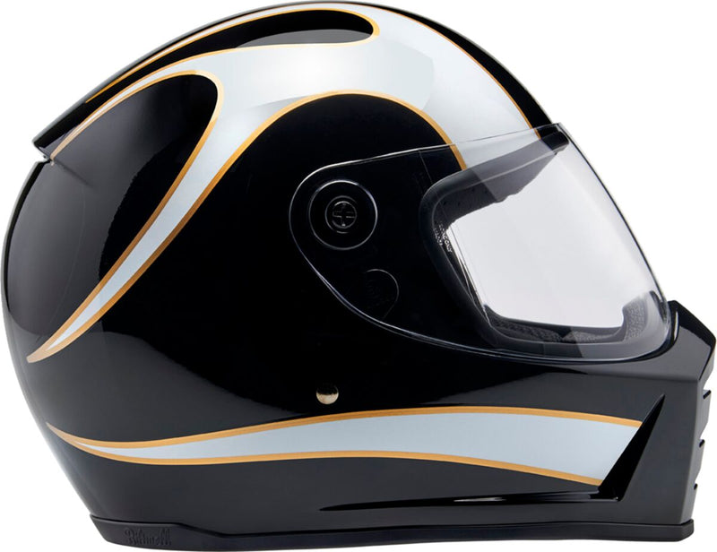 Biltwell Lane Splitter 22.06 Helmet Black Gloss White Full Face Each