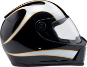 Biltwell Lane Splitter 22.06 Helmet Black Gloss White XL Full Face Each