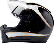 Biltwell Lane Splitter 22.06 Helmet Black Gloss White XL Full Face Each