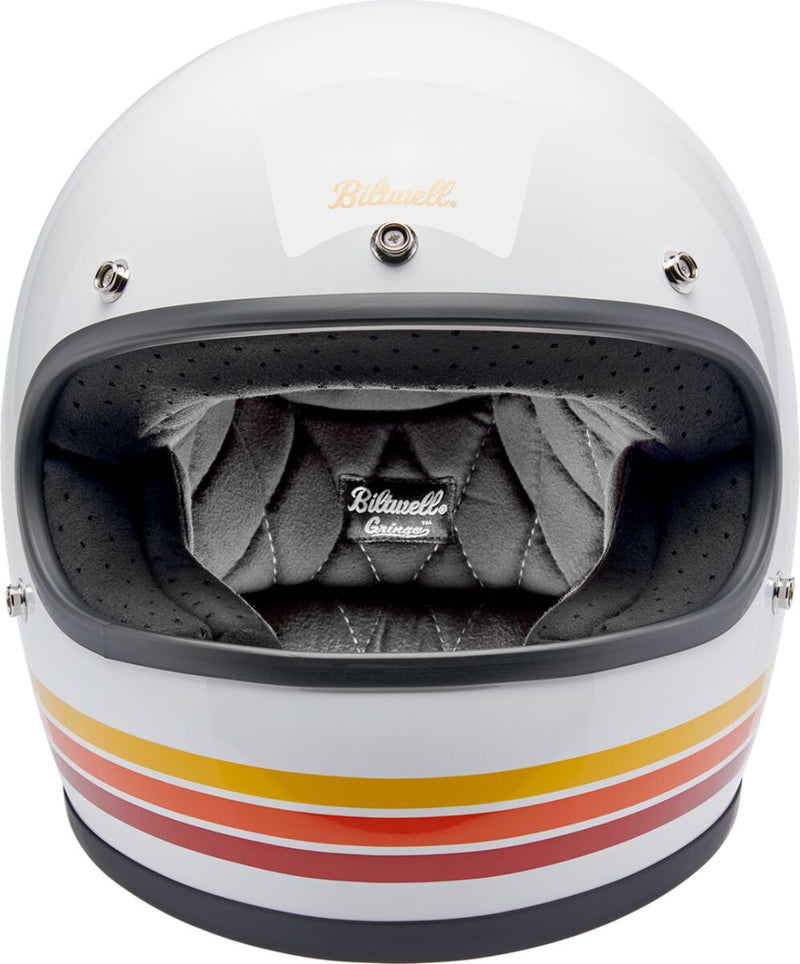 Biltwell Gringo Sunset Spectrum Helmet Gloss Orange White Full Face Each