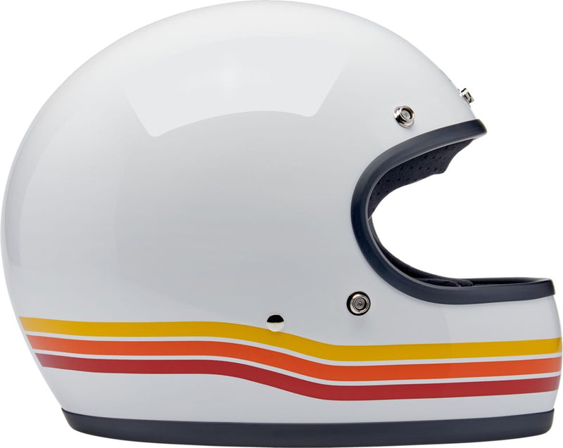 Biltwell Gringo Sunset Spectrum Helmet Gloss Orange White Full Face Each