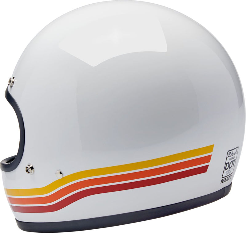 Biltwell Gringo Sunset Spectrum Helmet Gloss Orange White Full Face Each