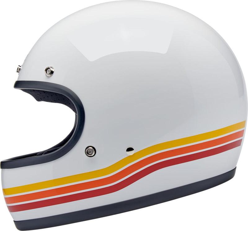 Biltwell Gringo Sunset Spectrum Helmet Gloss Orange White Full Face Each