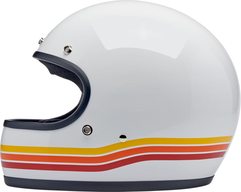 Biltwell Gringo Sunset Spectrum Helmet Gloss Orange White Full Face Each