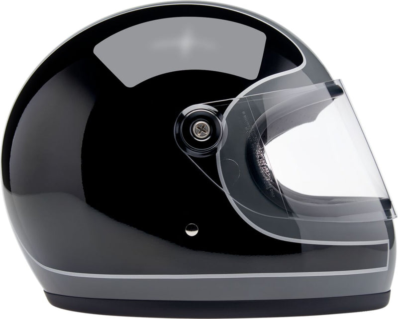 Biltwell Gringo S Tracker Helmet Black Gloss Grey Full Face Each