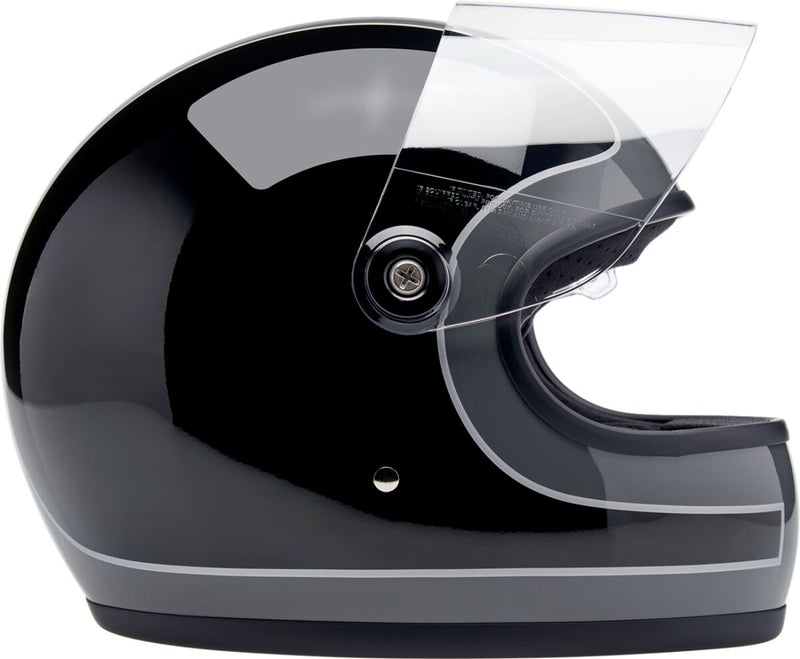 Biltwell Gringo S Tracker Helmet Black Gloss Grey Full Face Each