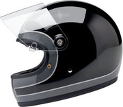 Biltwell Gringo S Tracker Helmet Black Gloss Grey Full Face Each