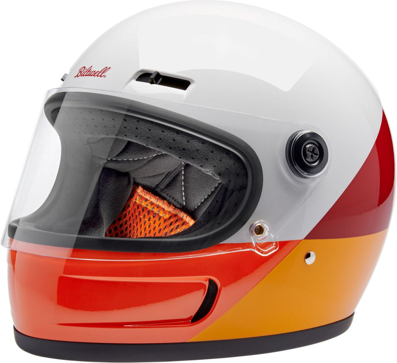 Biltwell Gringo SV Helmet Gloss Orange Red Full Face Each