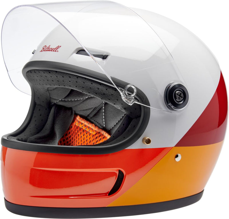 Biltwell Gringo SV Helmet Gloss Orange Red Full Face Each