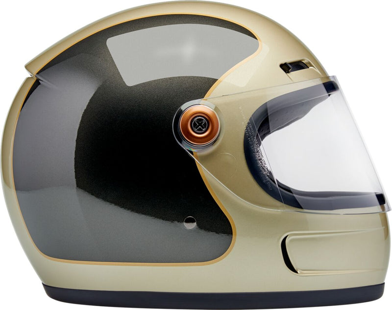 Biltwell Gringo SV Helmet Gloss Grey Brown Full Face Each