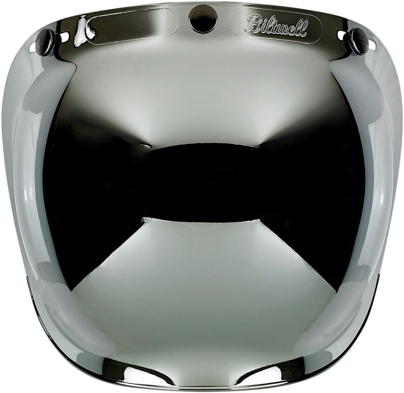 Biltwell Anti-Fog Bubble Shield Chrome Mirror Silver Outer Shield Polycarbonate Each