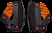 Biltwell Gringo/Gringo S/Gringo SV 22.06 Helmet Cheek Pads Black Orange Pair