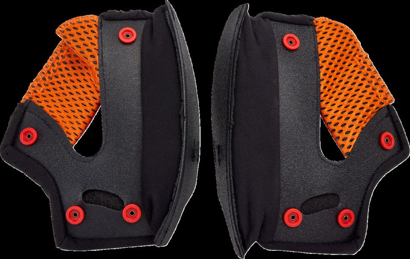 Biltwell Gringo/Gringo S/Gringo SV 22.06 Helmet Cheek Pads Black Orange Pair