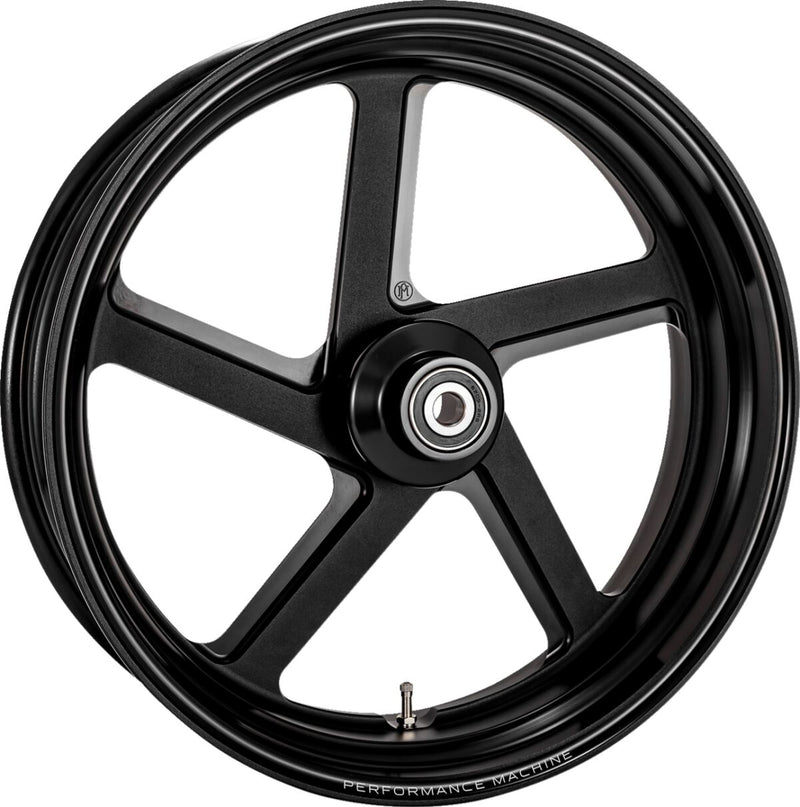 Performance Machine One-piece Pro-am Aluminum Wheel - Each, Forged - Black / Gloss / Machined for Harley-Davidson Touring & Trike 2008-2025