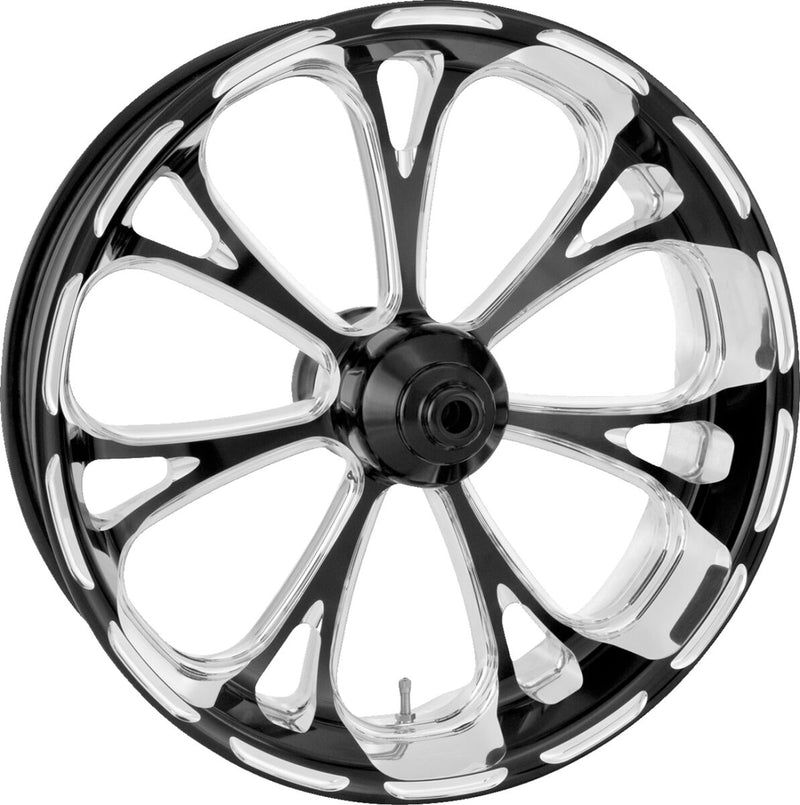 Performance Machine One-piece Aluminum Wheel - Forged, Virtue, Each - Anodized / Black / Machined for Harley-Davidson Touring & Trike 2009-2019