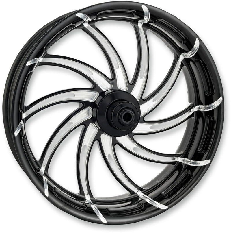 Performance Machine One-piece Aluminum Wheel - Forged, Each, Supra - Anodized / Black / Machined for Harley-Davidson Touring & Trike 2009-2019