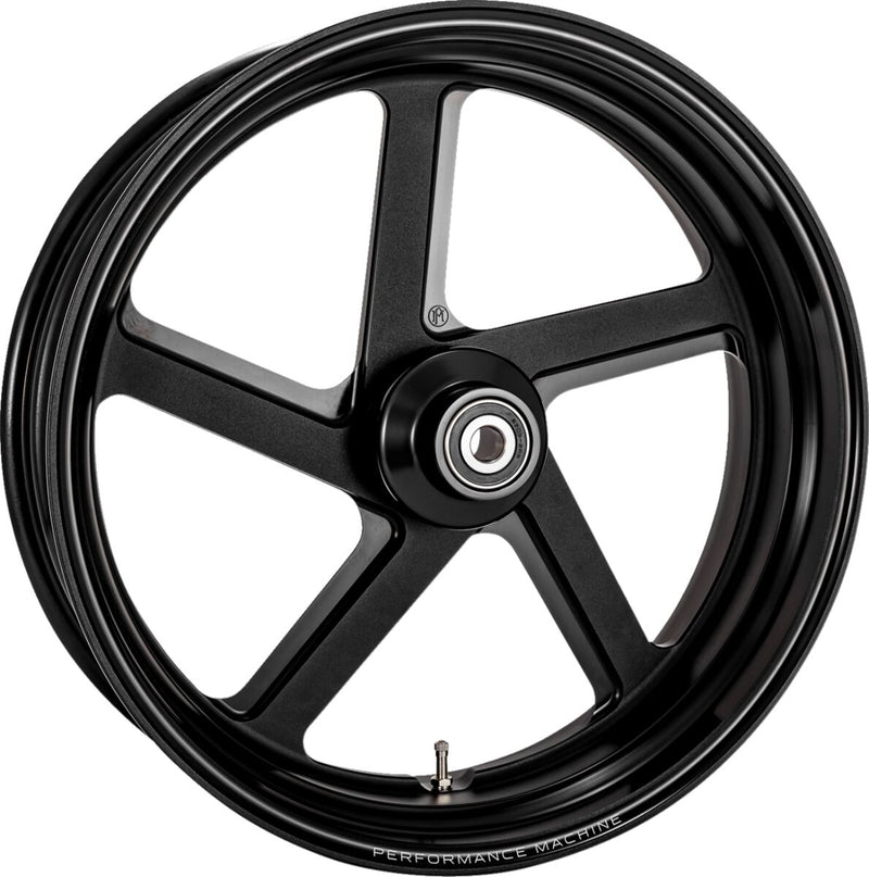 Performance Machine One-piece Pro-am Aluminum Wheel - Each, Forged - Black / Gloss / Machined for Harley-Davidson Touring 2009-2024