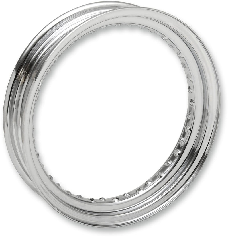 Drag Specialties 16" Chrome Steel Rim - 40 Hole, Each - Silver for Harley-Davidson Touring 1967-1978