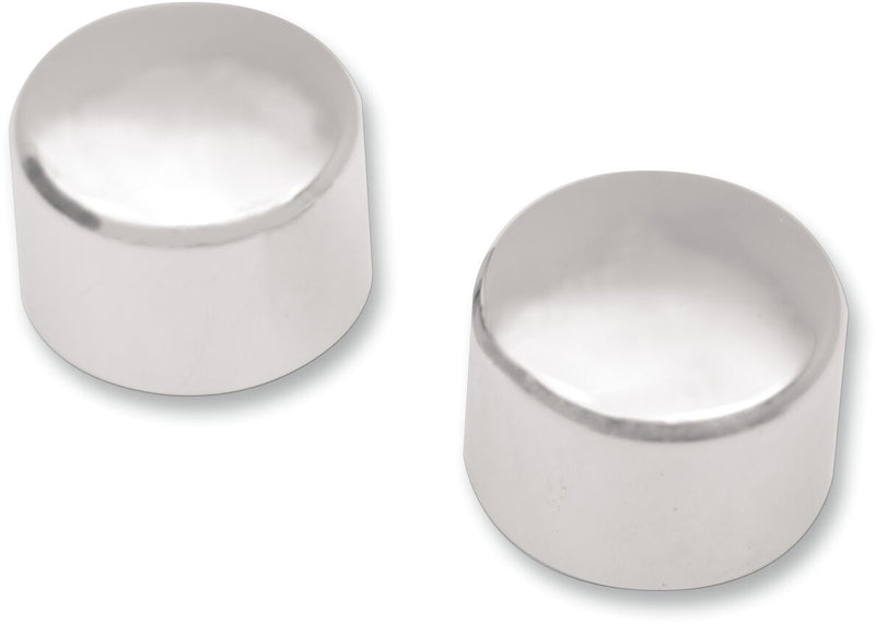 Drag Specialties Axle Caps - Aluminum, Pair - Chrome / Silver for Harley-Davidson Touring, Softail, Sportster & Dyna 2003-2024