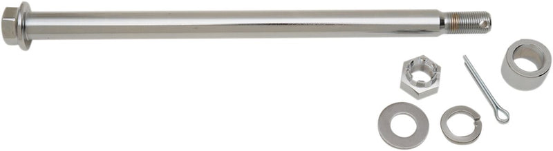 Drag Specialties Rear Axle Kit - 27,94 cm (11"), Chromoly Steel - Chrome / Silver for Harley-Davidson Touring, Softail, Dyna & FXR 1973-1985