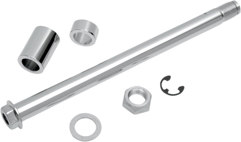 Drag Specialties Chrome 13.375 in. Rear Axle Kit for 2008-2017 Harley-Davidson Dyna Motorcycles