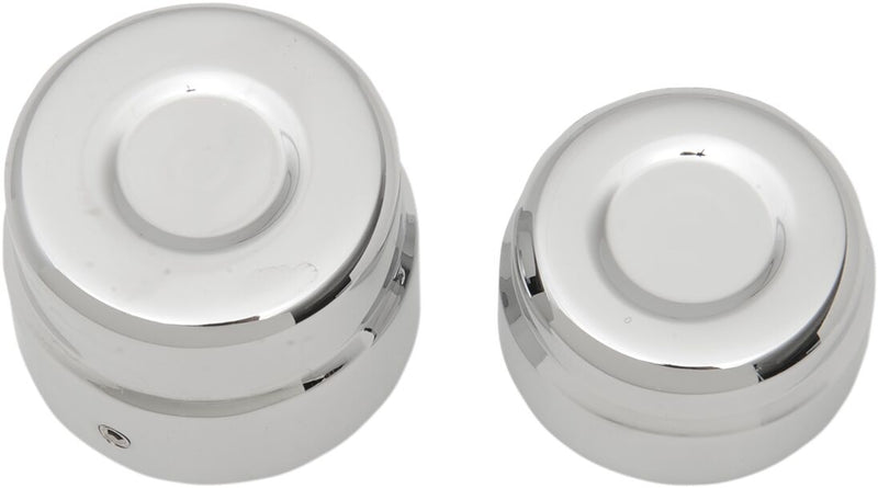 Drag Specialties Billet Axle Caps - Pair, Aluminum - Chrome / Silver for Harley-Davidson Sportster 2013-2022