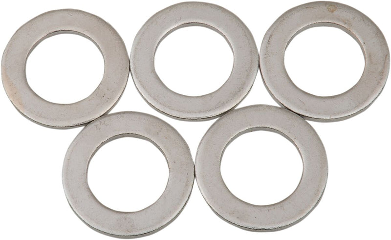 Drag Specialties Chrome Axle Washer - Steel, 5 Pack - Chrome / Silver