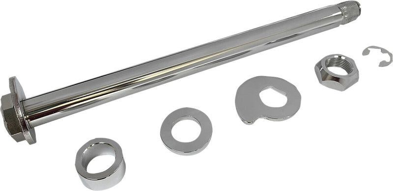 Drag Specialties Rear Axle Kit - 36,2 cm (14-1/4"), Chromoly Steel - Chrome / Silver for Harley-Davidson Touring 2009-2013