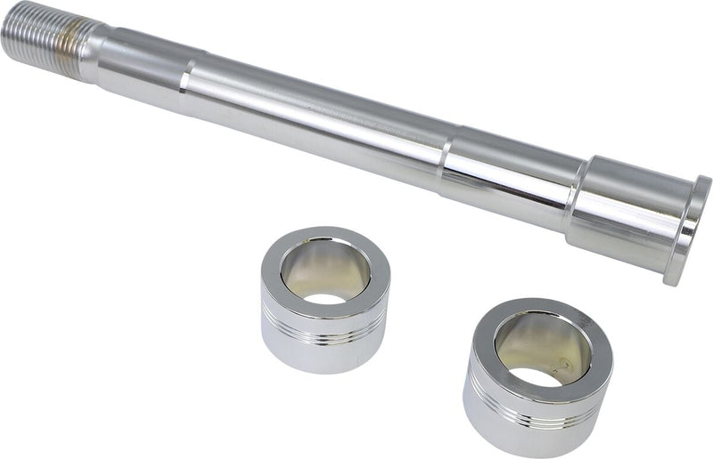Drag Specialties Front Axle Kit - 25,38 cm (9,992"), Chromoly Steel - Chrome / Silver for Harley-Davidson Softail, Dyna & FXR 2018-2026