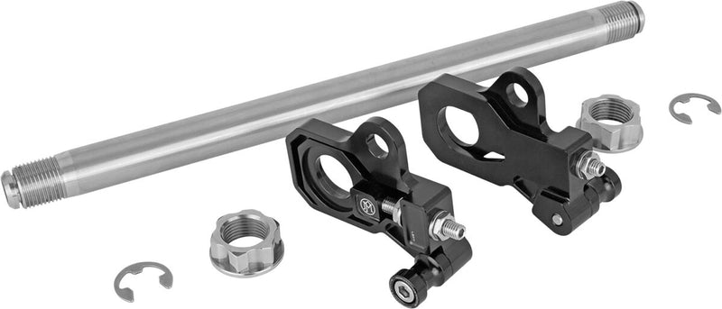 Performance Machine Axle Adjuster Kit - Steel - Anodized / Black / Zinc Finish for Harley-Davidson Touring & Trike 2009-2025