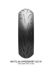 Bridgestone Battlax Hypersport S23 Tyre Rear Each
