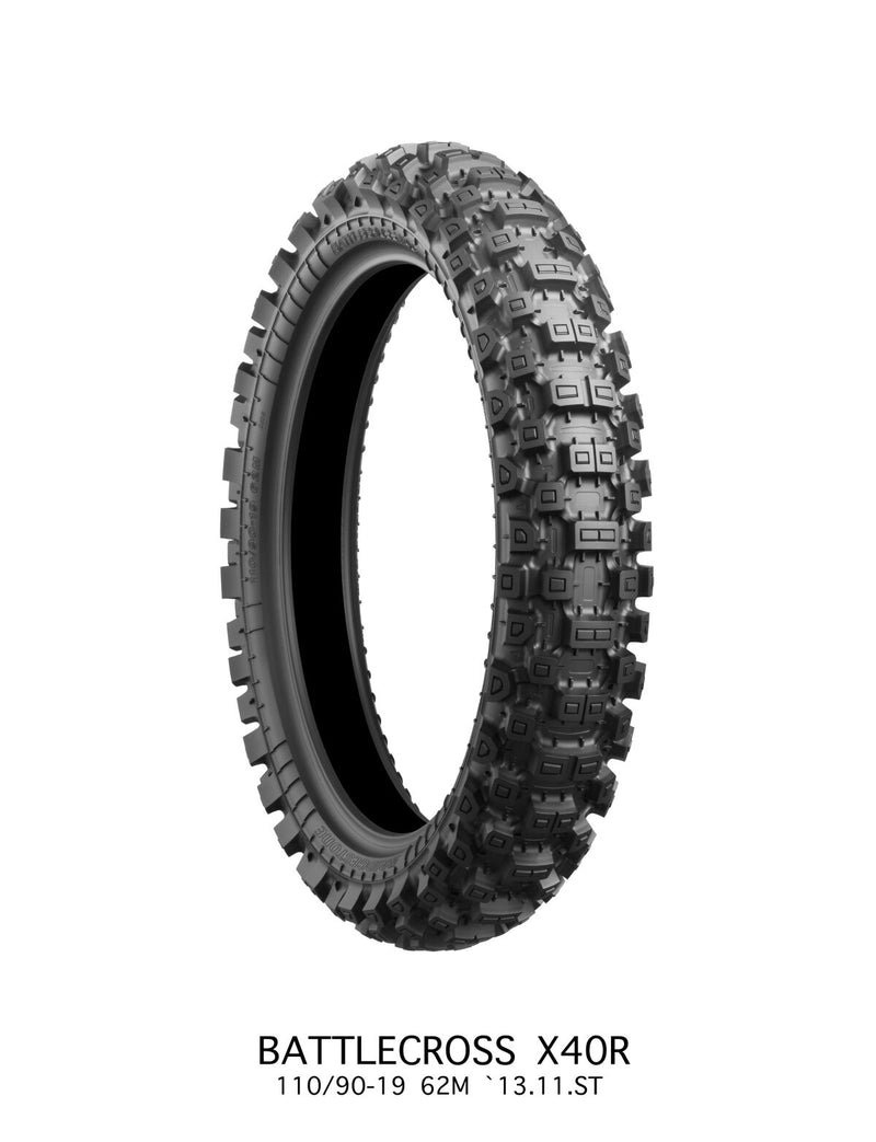 Bridgestone Battlecross X40 Tyre Hard Terrain MX Rear 110/90-19