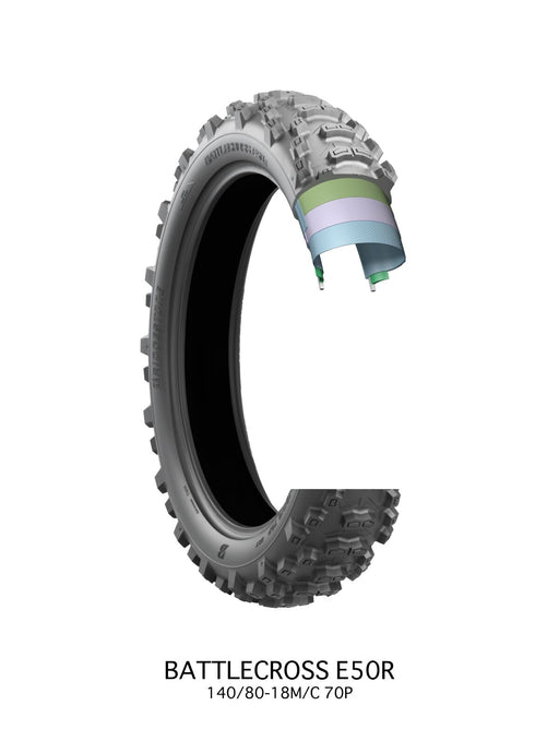 Bridgestone Battlecross E50 Tyre Dual Sport Rear 120/90-18