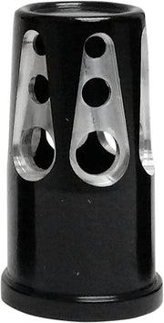 Avon Valve Stem Cap in Black & Chrome Gatlin Style