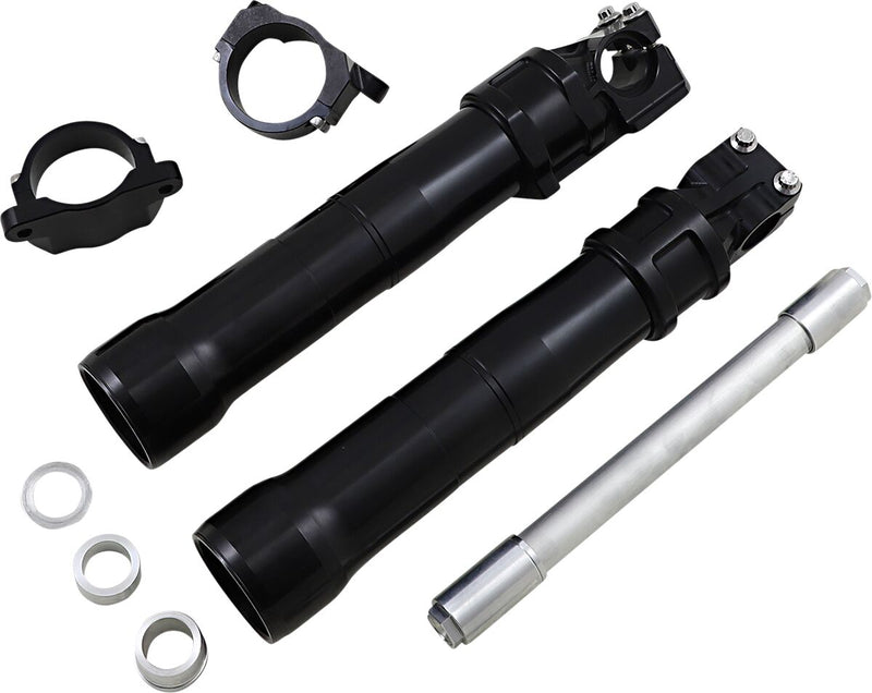 Alloy Art Next Gen Lower Front Legs - Billet Aluminum, Pair, Fork - Anodized / Black for Harley-Davidson Touring 2014-2024