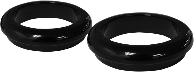 LA Choppers Fork Dust Covers - Fork Boot, Aluminum, Pair - Black / Gloss / Powder-Coated for Harley-Davidson Softail, Dyna & FXR 1983-2017
