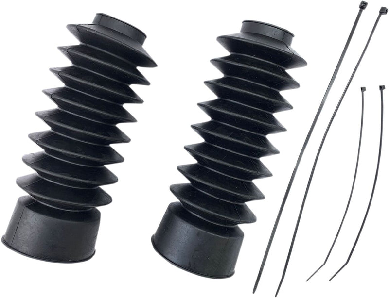 Drag Specialties Fork Boots - Pair, Rubber - Black for Harley-Davidson Softail & Dyna 1980-2017