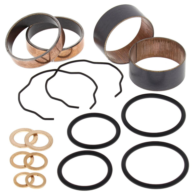 All Balls fork slider bushing kit Kawasaki: 99-00  1100 ZR ZRX; 01-05  1200 ZRXR; 02-05  1200 ZZR  Suzuki: 98-03  1000 TLR; 97-01  1000 TLS; 89-90  1100 GSXR  Triumph: 03-06  600 Speed 4; 00-03  600 TT; 05  650 Daytona; 91-93  750 Daytona; 94-96  885 Spee