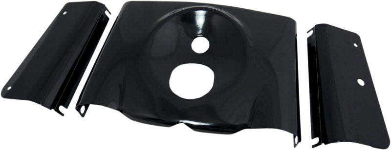 Drag Specialties Fork Tins - Smooth, Set - Black / Gloss for Harley-Davidson Softail 2000-2017