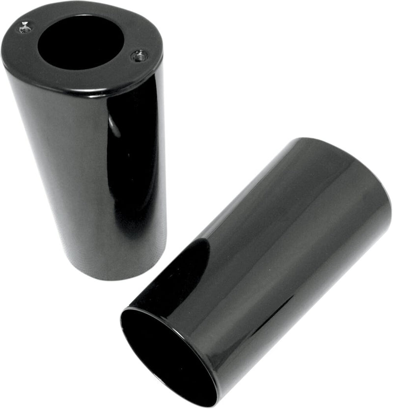 Drag Specialties Fork Slider Covers - Smooth, 165,10 mm (6,50"), Pair - Black / Gloss for Harley-Davidson Touring, Softail, Trike & FXR 1949-2017