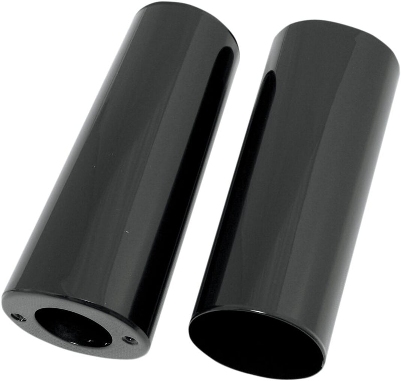 Drag Specialties Fork Slider Covers - Steel, Extended, Pair - Black / Gloss for Harley-Davidson Touring, Softail, Trike & FXR 1949-2017