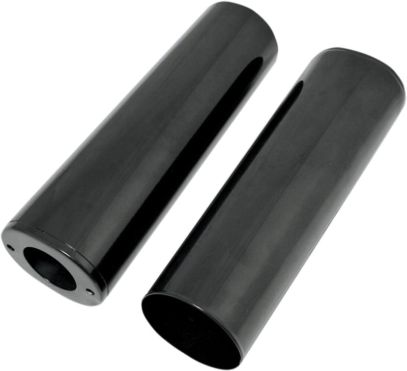 Drag Specialties +4 in. Gloss Black Fork Slider Covers - 10.5 in. for Various Various Harley-Davidson Motorcycles (See Fitment List)