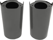 Drag Specialties Black Fork Slider Covers for 2014-2025 Harley-Davidson Touring and 2014-2025 Harley-Davidson Trike Motorcycles