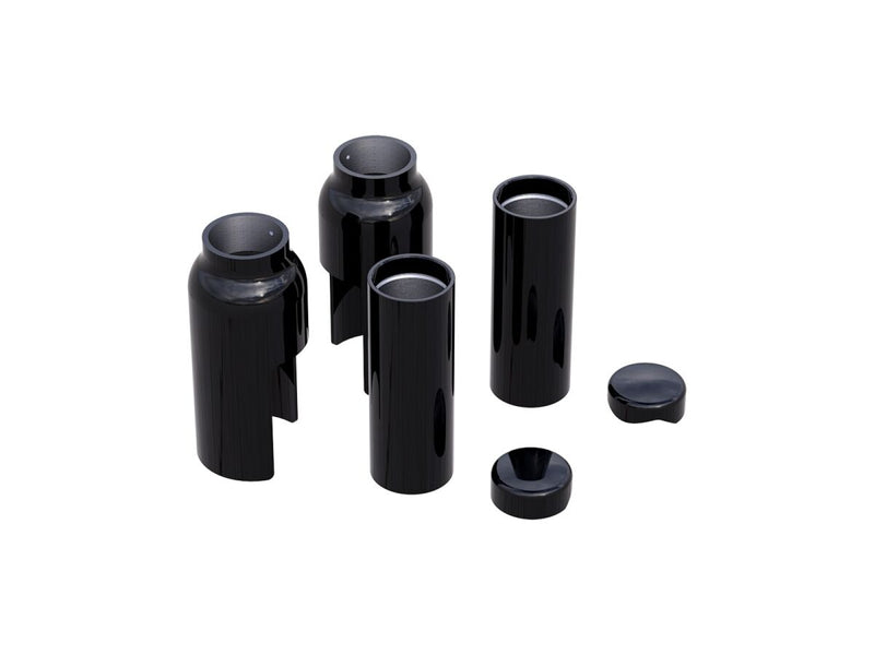 Rick's Motorcycles FORK COVER KIT COMPLETE for 2018-2024 Harley-Davidson FXBR Black Upper #S8-3019000-0