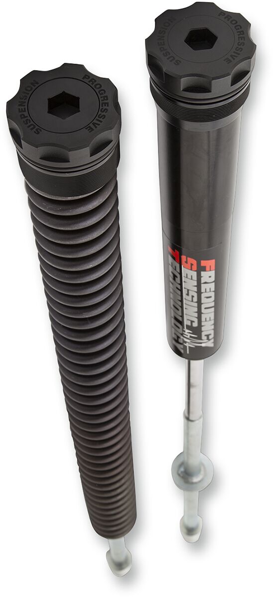 Progressive Suspension Monotube Fork Cartridge Kits - FORK Lowering KIT Monotube - Black / Chrome for Harley-Davidson Sportster 2016-2022